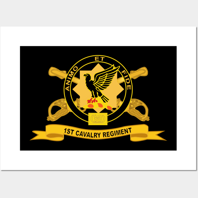 1st Cavalry Regiment w Br - Ribbon Wall Art by twix123844